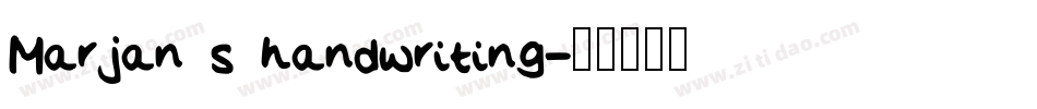 Marjan s handwriting字体转换